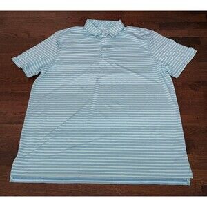 Southern Tide Brrr Polo Shirt Mens XXL 2XL Striped Performance Golf Striped